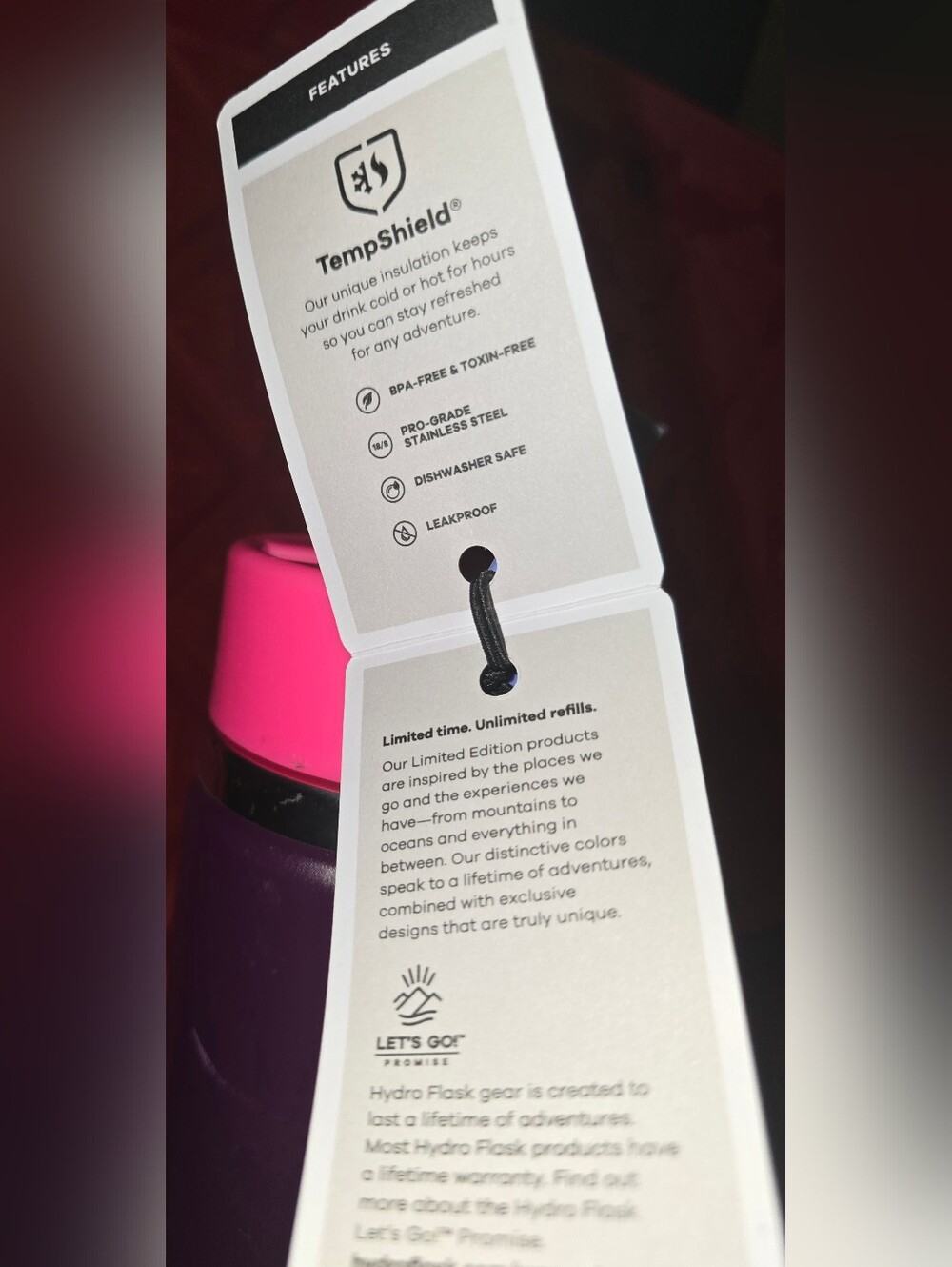 NWT Hydro Flask 24 OZ. Purple And Pink Insulated Bottle - Picture 3 of 3